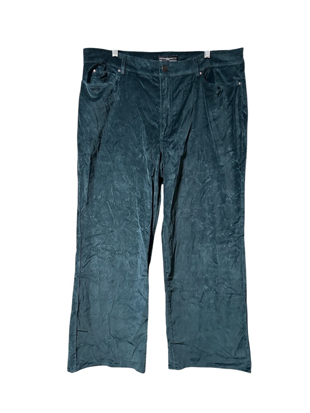 Peruvian Connection Zoe Velvetine Velvet Pants Size 18 Green Academia Preppy